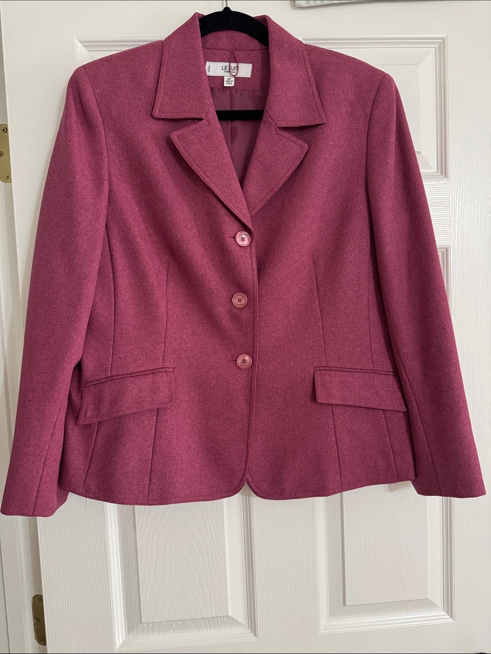 Le Suit Women's Plum-Pink Tailored Blazer